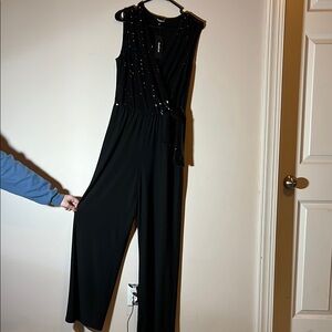 Black Sequin Jumpsuit
